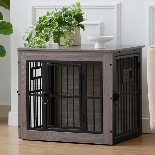 27IN Heavy Duty Kennel End Table w/3 Doors