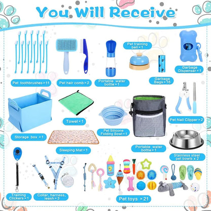 65 Pcs Starter Kit for Puppies