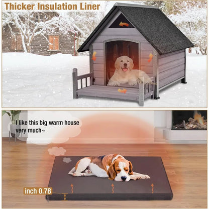 Outdoor Dog House w/Insulated Liner