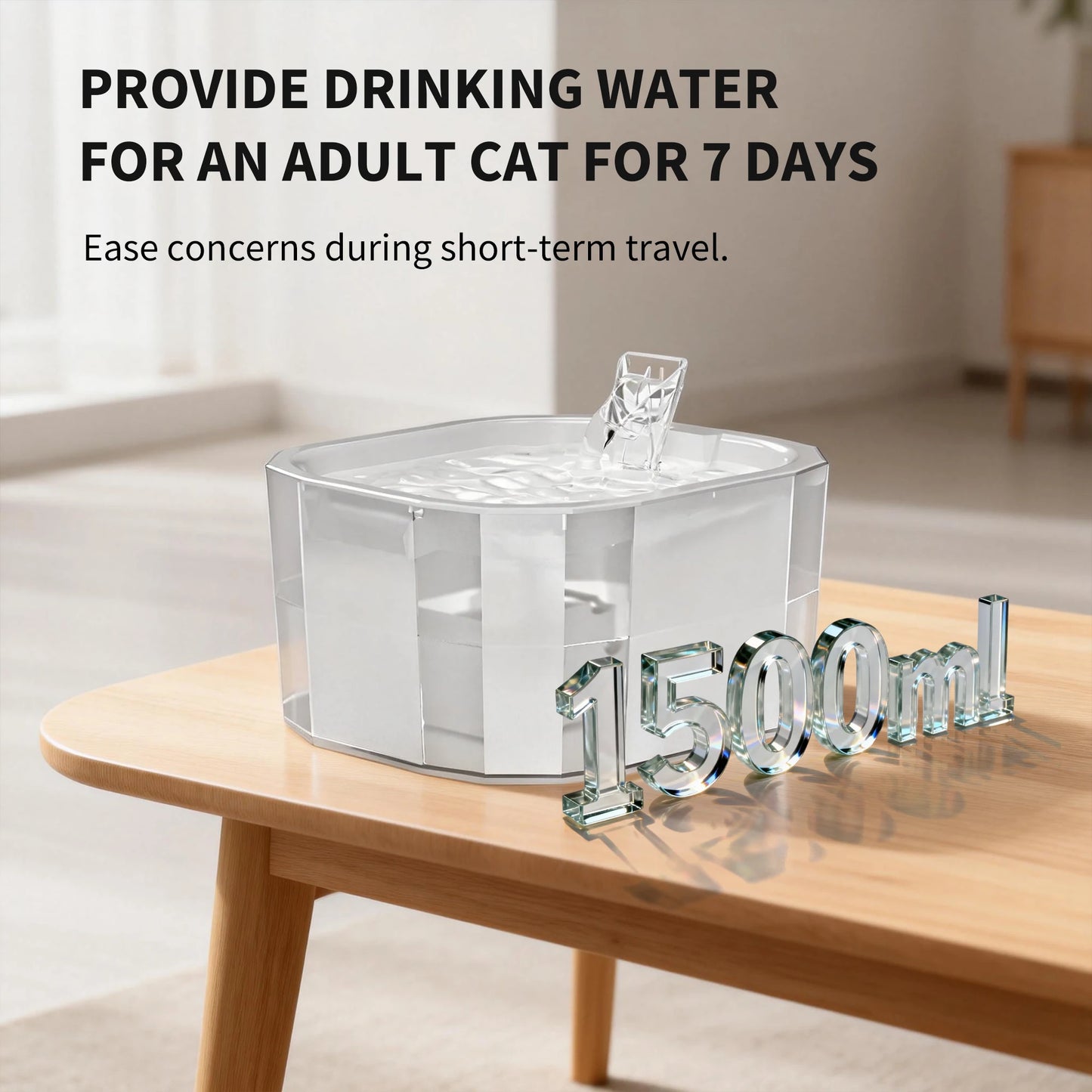 1.5L Indoor Pet Water Fountain