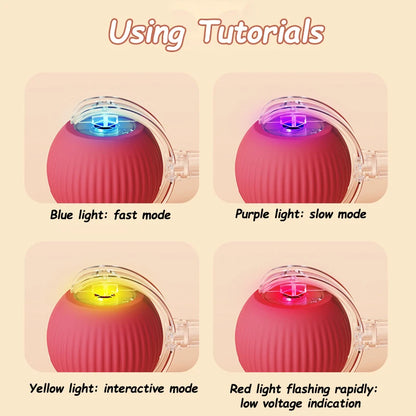 2pcs Ball & Mouse w/Tail Pet Toys-Rechargeable