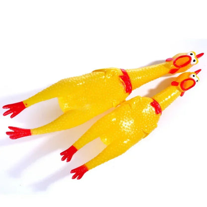 Yellow Rubber Chewing Toy for Aggressive Chewers